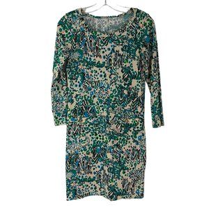 Lilly Pulitzer Corine Sea Oat Printed Long Sleeve Mini Dress X-Small XS